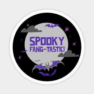 Spooky Fang-Tastic – Cute Halloween Bats Magnet
